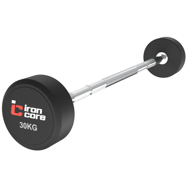 Набор прямых фиксированных обрезиненных штанг IRON CORE Standard 5 штук 10 - 30 кг IC3009G-10-30