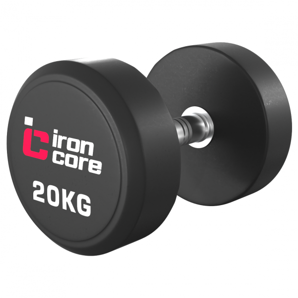 Гантельный ряд обрезиненный IRON CORE Standard 10 пар 12.5 - 35 кг IC1012 12,5-35